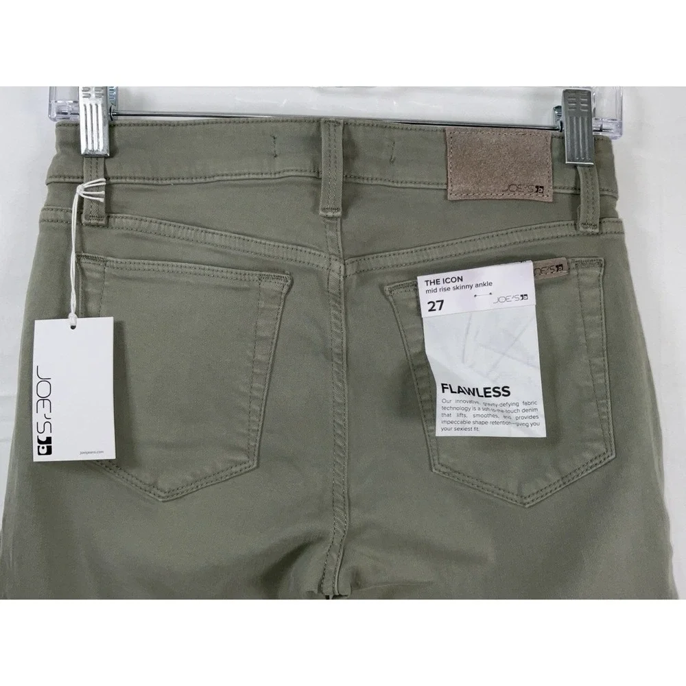 NWT Joe's Jeans Flawless The Icon Mid Rise Skinny Ankle Jeans Olive 27